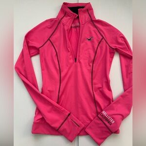Y2K Hollister hot pink quarter zip athletic jacket